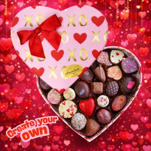 Create your own Valentine's Heart Box of approx 20 Chocolates